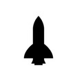 rocket silhouette astronaut vehicle vector image vector image