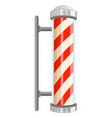 barber pole sign on white background vector image