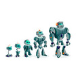evolution robots technological progress vector image vector image