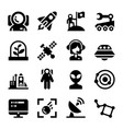 space icons set vector image
