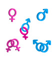 bright men and women gender signs vector image vector image