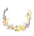 floral flowers wreath vector image