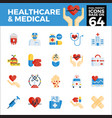 healthcare and medical pixel perfect icons base vector image