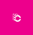 initial c digital logo icon technology vector image