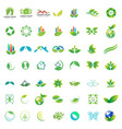 logo collection green nature health care vector image
