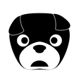 dog face icon vector image vector image