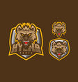 hyena mascot logo design vector image vector image