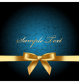 background with gold bow vector image vector image