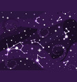 galaxy constellation space background with stars vector image