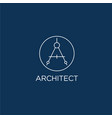 Architect or building logo Royalty Free Vector Image