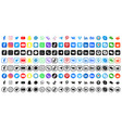 big set social media icons vector image vector image