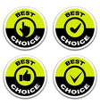 best choice stickers vector image