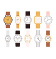 classic watches old retro clock design woman man vector image