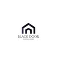 door logo for home or real estate letter a d vector image