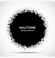 halftone circle frame abstract random dots vector image