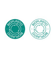 bioplastic round green sign vector image vector image