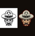 boyscout men in hat with mustache vector image vector image