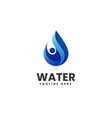 logo water gradient colorful style vector image vector image