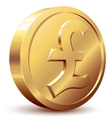 pound coin vector image vector image