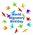 world migratory bird day vector image