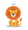 cute happy lion vector image vector image