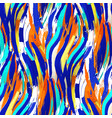 graphic seamless pattern of bright brush strokes vector image