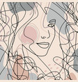 trend background lines woman face 11 vector image vector image