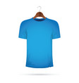 blue t-shirt on a coat hanger vector image