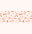 burger retro cartoon fast food seamless pattern vector image vector image