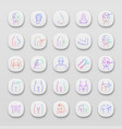 plastic surgery app icons set vector image