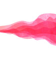 watercolor transparent wave pink red colored vector image vector image