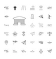 aircraft icons vector image vector image