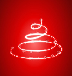 Glowing christmas tree Royalty Free Vector Image