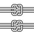 marine self-tie knot double vector image vector image