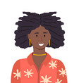 portrait beauty african young woman vector image