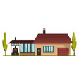modern country home for booking and living house vector image vector image