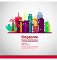 singapore travel destination vector image