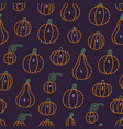 stitched halloween pumpkin seamless pattern vector image