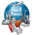 world travel and journey vector image vector image