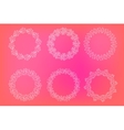 fram heart valentine round leaves vector image