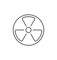 radiation sign related linear icon vector image vector image