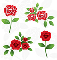 red roses heart shape inside vector image