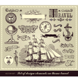 set of travel symbols vector image
