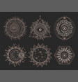 set sacred symbols and geometry figures vector image