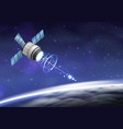artificial satellite space composition vector image