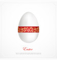 floral easter egg vector image