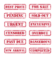 grunge rubber stamps vector image vector image
