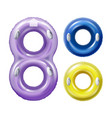 colored swim rings vector image