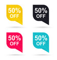 final sale discount sticker 50 promotional tags vector image vector image