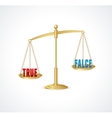 gold justice scales concept vector image